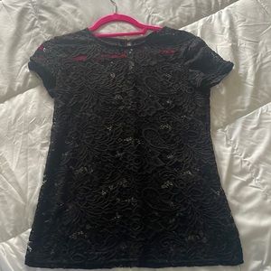 Black lace blouse